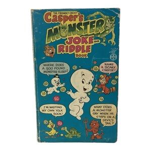 CASPER THE FRIENDLY GHOST Monster Joke Riddle (1975) Tempo comic strip paperback